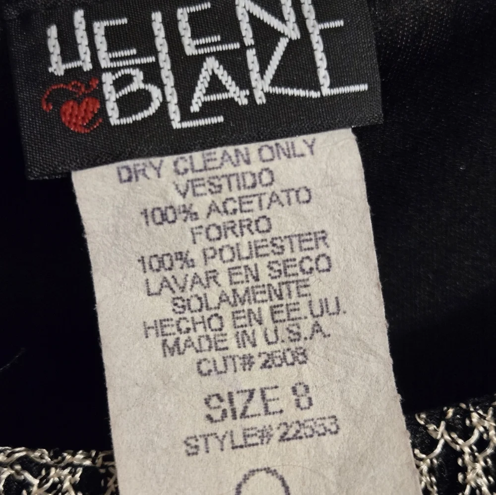 Helene Blake taupe black vintage overlay dress flapper style size 8 (runs Small)